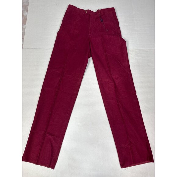 Ibiza Blanca Men’s Size 34 x 36 Brick Red 100% Cotton Corduroy Pants Raw Hem NEW - Picture 5 of 10